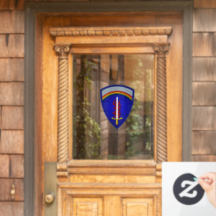 Patchklammer für die 72. Runde Fensteraufkleber