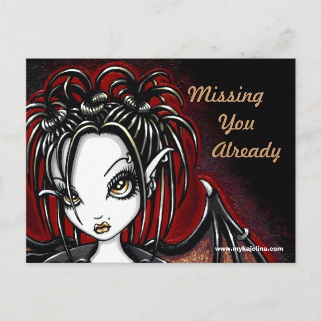 Patchouli Gothic Fee Fantasy Postcard Postkarte (Vorderseite)