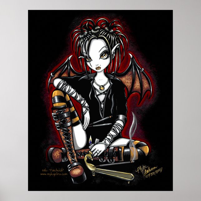 Patchouli Gothic Incense Fee Fantasy Poster (Vorne)