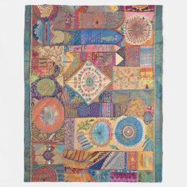 Patchwokr Mandala Fleece Blanket