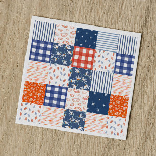 Patchwork 4. Juli Red White Blue Serviette