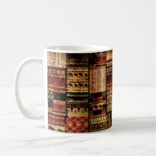 Patchwork afrikanischer Muster grunge Printhinterg Kaffeetasse