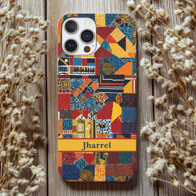 Patchwork Ältere afroamerikanische Männer Geburtst Case-Mate iPhone Hülle (Patchwork Older African American Men Birthday Gift Case-Mate iPhone Case)