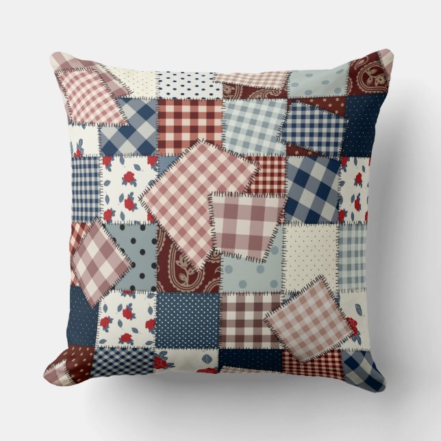 "Patchwork Americana" DURCH PILLOW Kissen (Vorderseite)