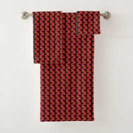 Patchwork Angola Flag Muster Badhandtuch Set