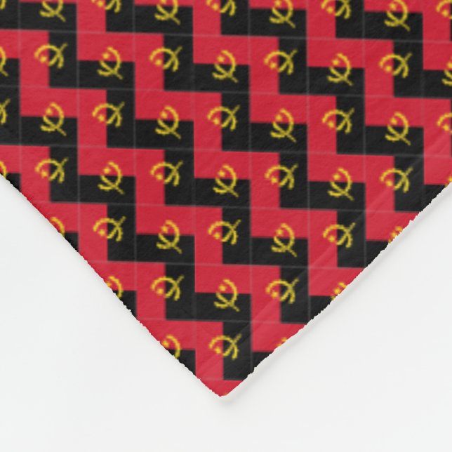 Patchwork Angola Flag Muster Fleecedecke (Ecke)
