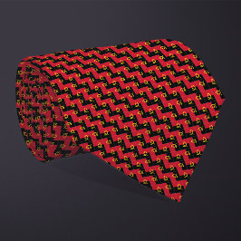 Patchwork Angola Flag Muster Krawatte