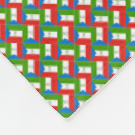 Patchwork Äquatoriales Guinea-Flag-Muster Fleecedecke