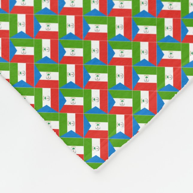 Patchwork Äquatoriales Guinea-Flag-Muster Fleecedecke (Ecke)
