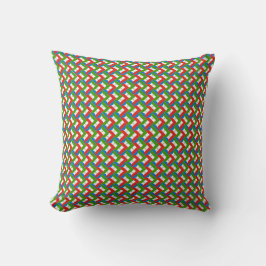 Patchwork Äquatoriales Guinea-Flag-Muster Kissen
