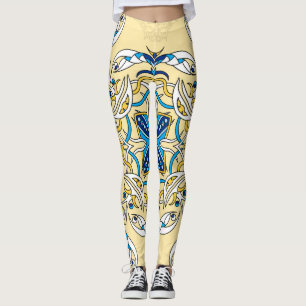Patchwork Arabisches Florales Vintage-Textil Leggings