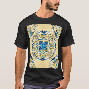 Patchwork Arabisches Florales Vintage-Textil T-Shirt