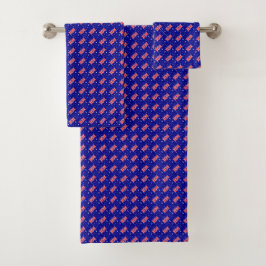 Patchwork Australia Flag Pattern Badhandtuch Set