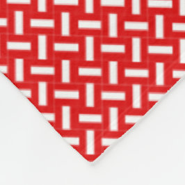 Patchwork Austria Flag Pattern Fleecedecke