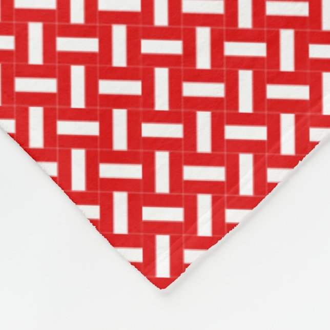 Patchwork Austria Flag Pattern Fleecedecke (Ecke)