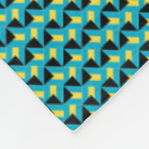 Patchwork Bahamas Flag Muster Fleecedecke
