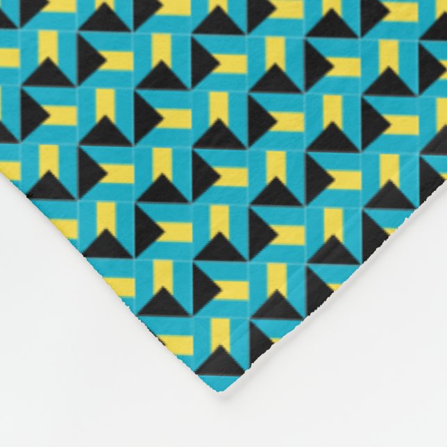 Patchwork Bahamas Flag Muster Fleecedecke (Ecke)