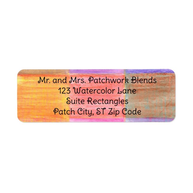 Patchwork Blends in Watercolor, Address Labels (Vorne)