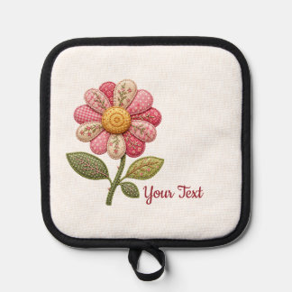 Patchwork Blume im Landhausstil Topflappen