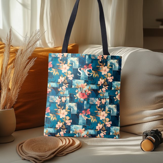 Patchwork Blumen & Geometrisch mit Kirschblüten (Von Creator hochgeladen)