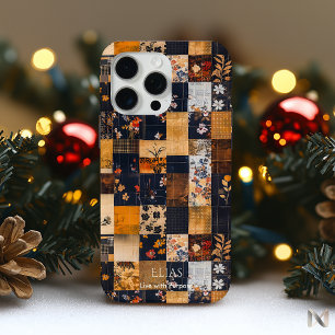 Patchwork-Blumenharmonie – Kühne künstlerische Case-Mate iPhone Hülle