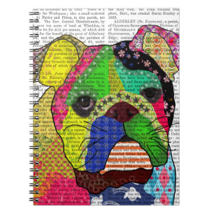 Patchwork-Bulldogge Notizblock