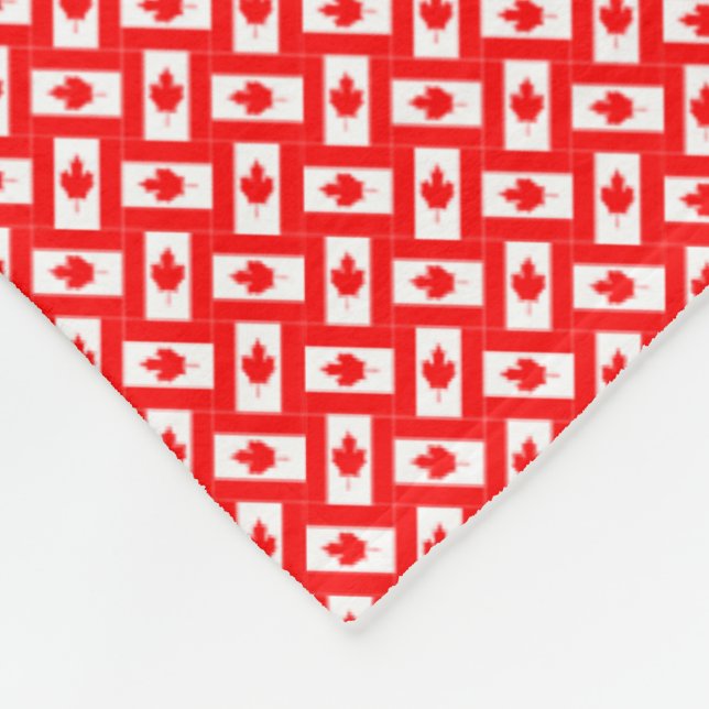 Patchwork Canada Flag Pattern Fleecedecke (Ecke)