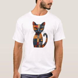 Patchwork Cat T - Shirt