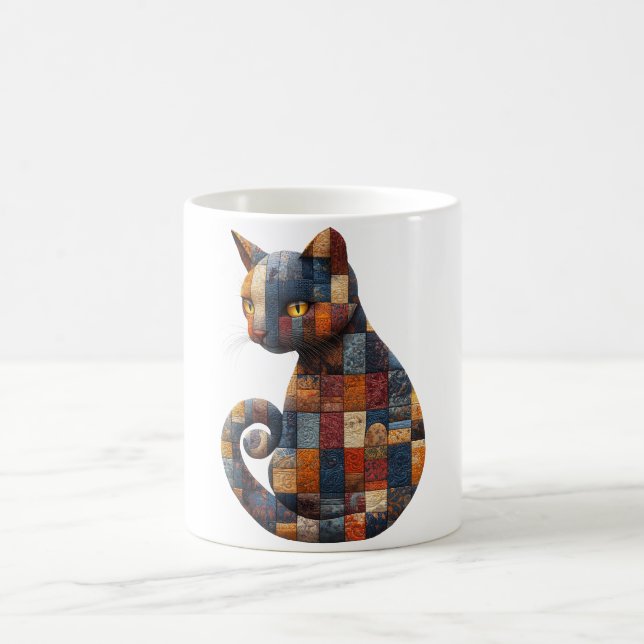 Patchwork Cat-Tasse Kaffeetasse (Mittel)