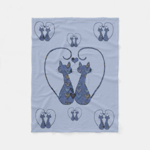 Patchwork Cats Cosy Throw Blanket Fleecedecke