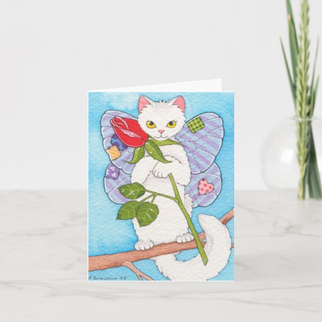 Patchwork Catterfly Notecard Karte (Vorderseite)