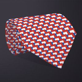 Patchwork-Chile-Flag-Muster Krawatte