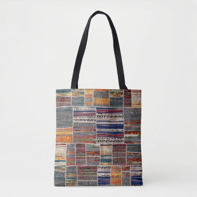 Patchwork-Collage: gemustertes Quiltmuster. (Vorderseite)
