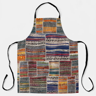 Patchwork-Collage: Mischquilt-Muster. Schürze