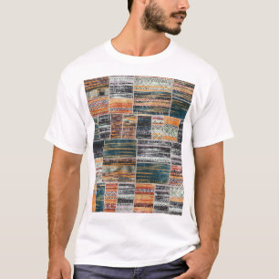 Patchwork Collage Mix, Quilt Muster Druck. T-Shirt