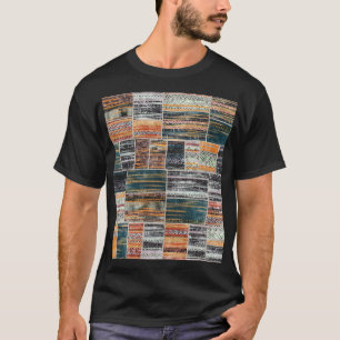 Patchwork Collage Mix, Quilt Muster Druck. T-Shirt