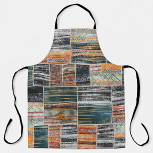 Patchwork-Collage-Mix, Quilt-Musterdruck. Schürze