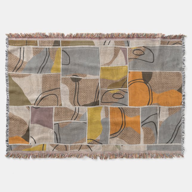 Patchwork-Collage, Quilt-Mix-Muster Decke (Vorderseite)