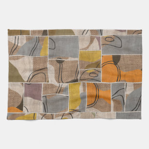 Patchwork-Collage, Quilt-Mix-Muster Geschirrtuch