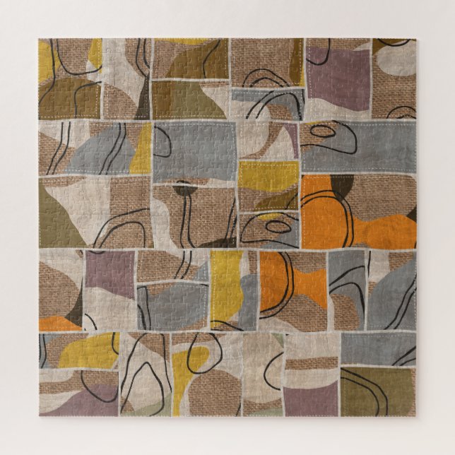 Patchwork-Collage, Quilt-Mix-Muster Puzzle (Vertikal)