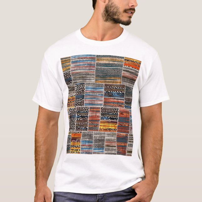Patchwork Collage: Quilt Pattern Extravaganza T-Shirt (Vorderseite)