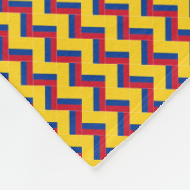 Patchwork Colombia Flag Pattern Fleecedecke (Ecke)
