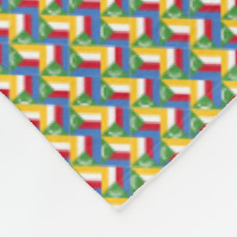 Patchwork Comoros-Flag-Muster Fleecedecke