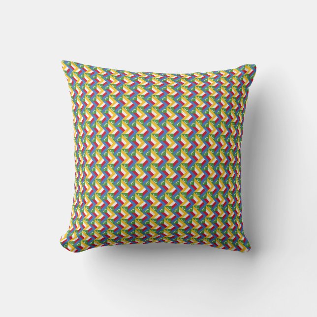 Patchwork Comoros-Flag-Muster Kissen (Vorderseite)