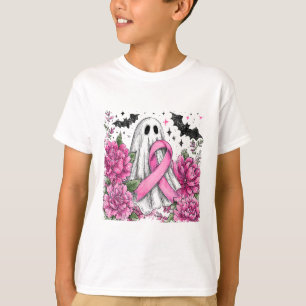 Patchwork Coquette Bow Breast Cancer Ghost Hallowa T-Shirt