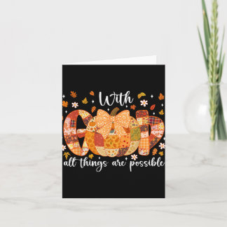 Patchwork Coquette Pumpkin mit Gott Alle Dinge sin Karte