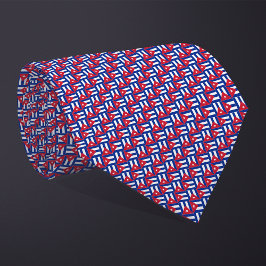 Patchwork Cuba Flag Pattern Krawatte