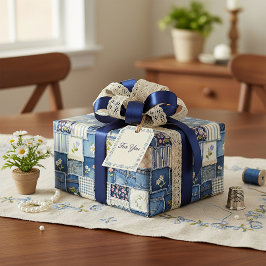 Patchwork Denim Geschenkpapier