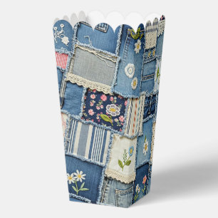 Patchwork-Denim Geschenkschachtel