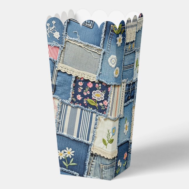 Patchwork Denim Geschenkschachtel (Rückseite)
